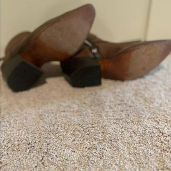 Lucchese Brown Leather Ankle Booties - Picture 5 of 6